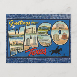 Waco Texas  Vintage Travel Postcard