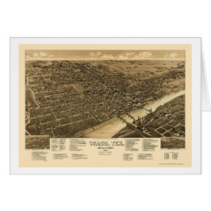 Waco, TX Panoramic Map - 1886