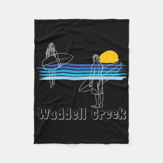 Waddell Creek Surfing Beach Surf Guy Girl  Fleece Blanket