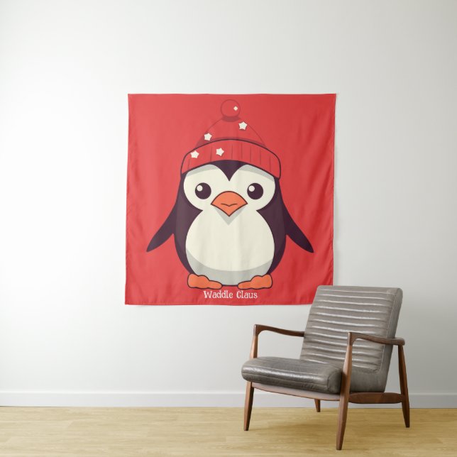 Waddle Claus Tapestry (In Situ)