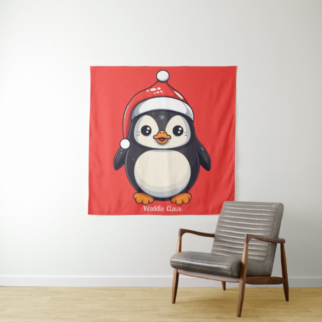 Waddle Claus Tapestry (In Situ)