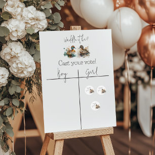 Waddle It Be Duck Gender Reveal Team Girl Voting Magnet