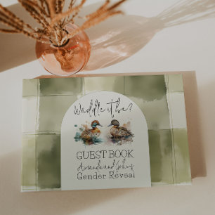 Waddle It Be Mallard Duck Gender Reveal Guest Book