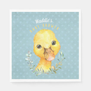 Waddle McQuackers Cute Duck Baby Shower Napkin