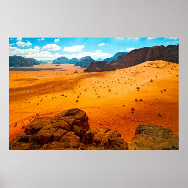 Wadi Rum desert, Jordandesert,wadi,rum,jordan,art, Poster (Front)