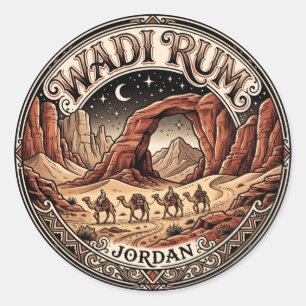 Wadi Rum Jordan Classic Round Sticker