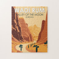 Wadi Rum Jordan Travel Art Vintage