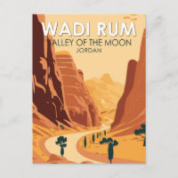 Wadi Rum Jordan Travel Art Vintage