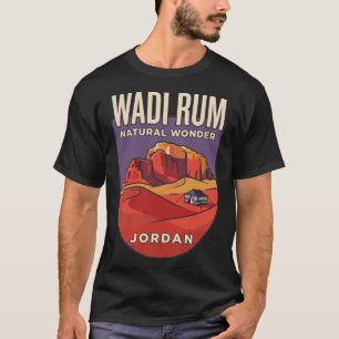 Wadi Rum Jordan Vintage Travel Poster Retro 70s T-Shirt