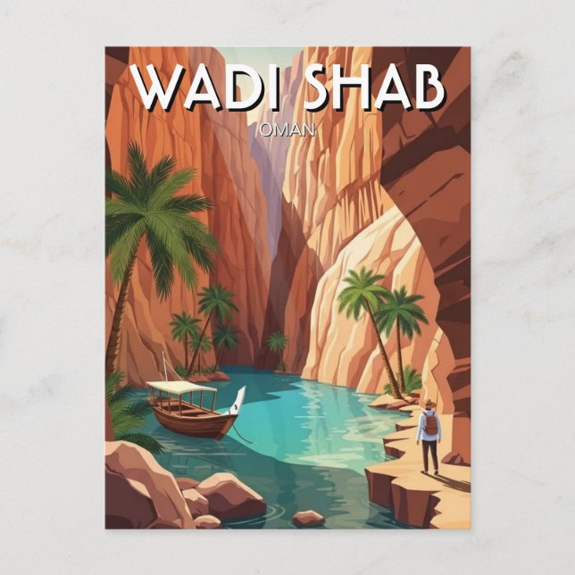 Wadi Shab Oman Travel Postcard (Front)