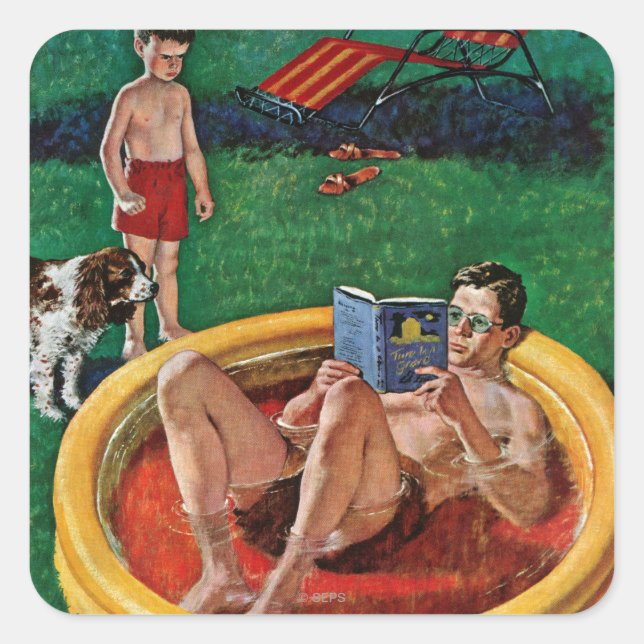 Wading Pool Square Sticker (Front)