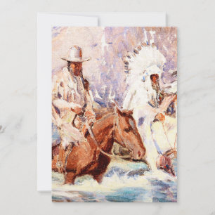 “Wading Through the Water” by Carl Oscar Borg Thank You Card