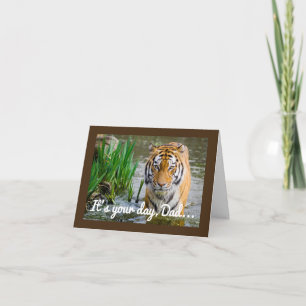 Wading Tiger Father's Day Card