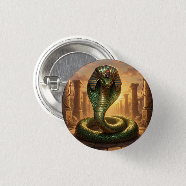 Wadjet – Ägyptische Schlangengöttin´6 3 Cm Round Badge (Front & Back)