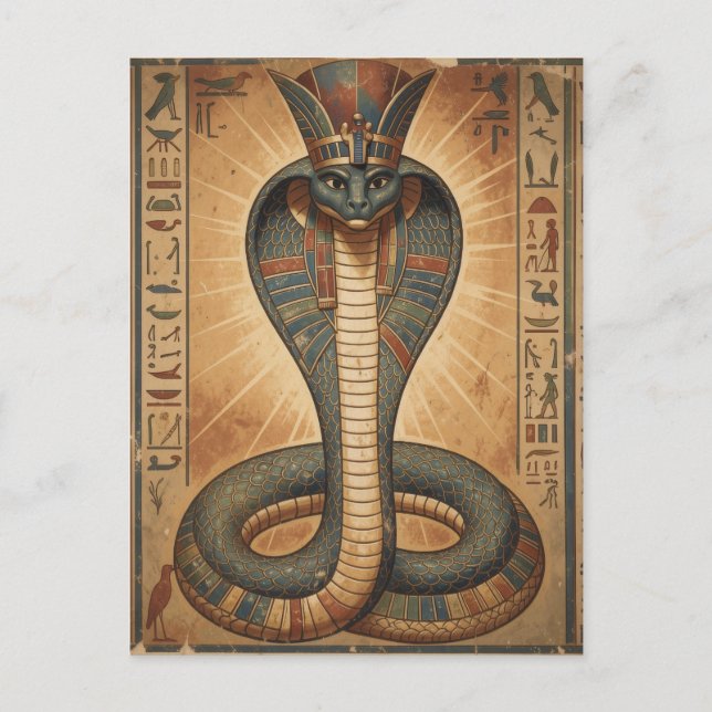 Wadjet – Ägyptische Schlangengöttin´7 Holiday Postcard (Front)