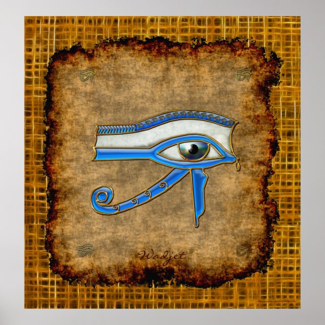 Wadjet Ancient Egyptian Eye of Prophecy Art Poster (Front)