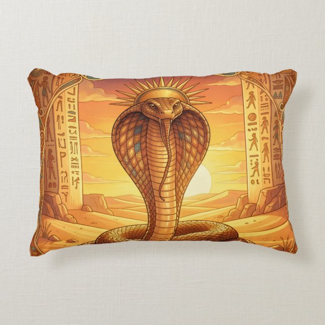 Wadjet – Egyptian Cobra Goddess´1 Decorative Cushion (Front)