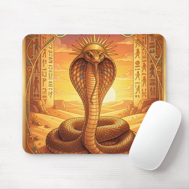 Wadjet – Egyptian Cobra Goddess´1 Mouse Mat (With Mouse)