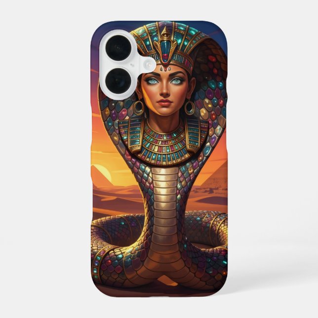 Wadjet – Egyptian Cobra Goddess´7 iPhone 16 Case (Back)