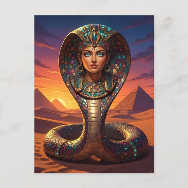 Wadjet – Egyptian Cobra Goddess´7 Postcard (Front)