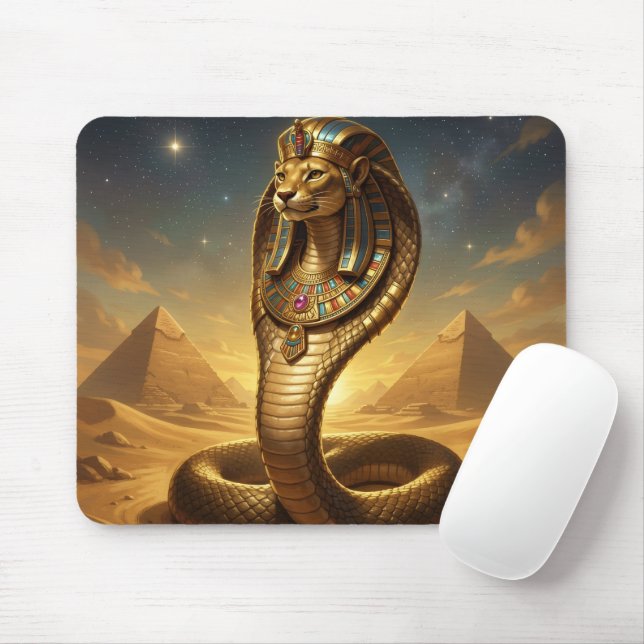 Wadjet – Egyptian Cobra Goddess Mouse Mat (With Mouse)