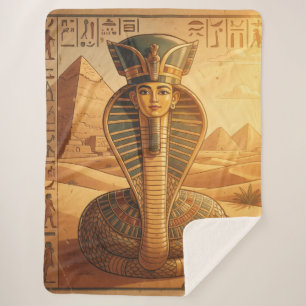 Wadjet - Egyptian Snake Goddess´4 Sherpa Blanket