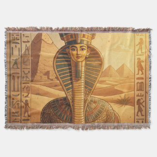 Wadjet - Egyptian Snake Goddess´4 Throw Blanket