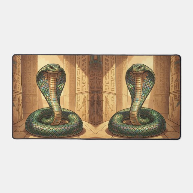 Wadjet - Egyptian Snake Goddess Desk Mat (Front)