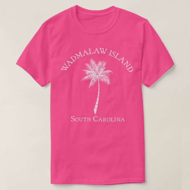 Wadmalaw Island South olina Vintage Palm T-Shirt (Design Front)