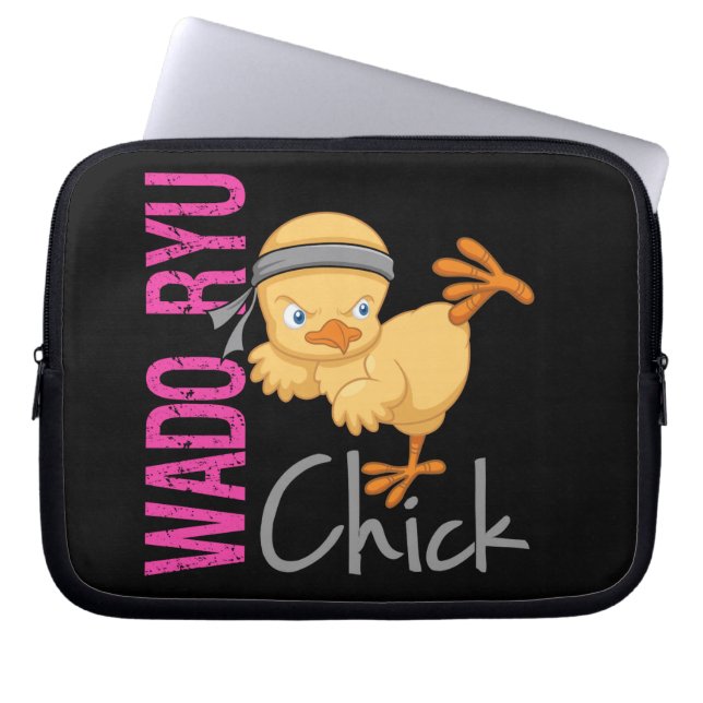 Wado Ryu Chick Laptop Sleeve (Front)