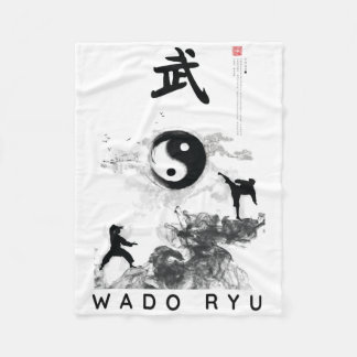 Wado Ryu Karate Uniform Karate Outfit Karate Calli Fleece Blanket