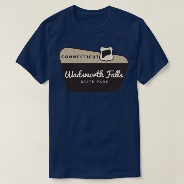 Wadsworth Falls State Park Connecticut Welcome Sig T-Shirt (Design Front)