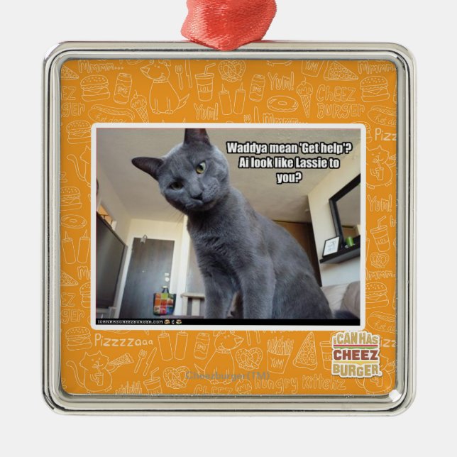 Wadya mean 'Get help'? Metal Tree Decoration (Front)