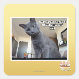 Wadya mean 'Get help'? Square Sticker