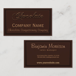 Wafer Thin Chocolate Confectionery Business Cards