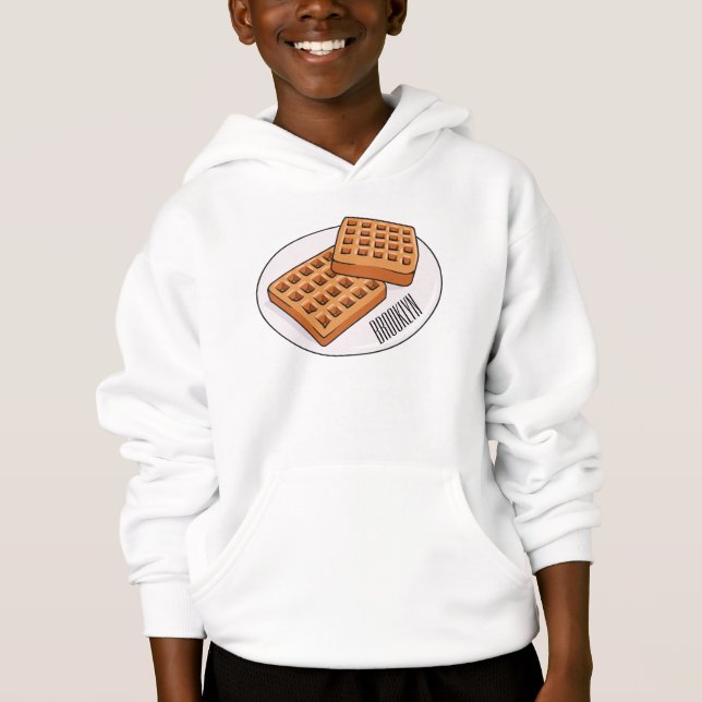 Waffle cartoon illustration  (Front)