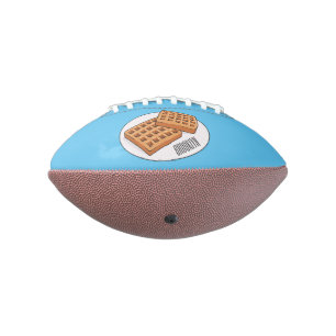 Waffle cartoon illustration  american football