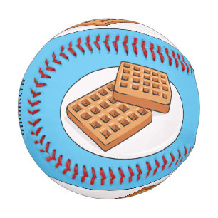 Waffle cartoon illustration baseball