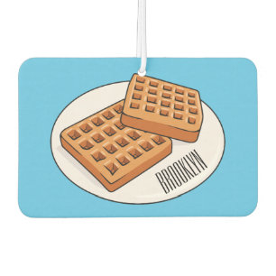 Waffle cartoon illustration car air freshener