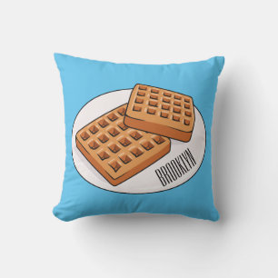 Waffle cartoon illustration  cushion