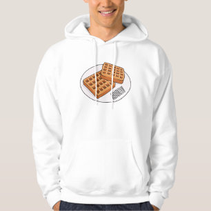 Waffle cartoon illustration  hoodie