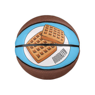 Waffle cartoon illustration  mini basketball