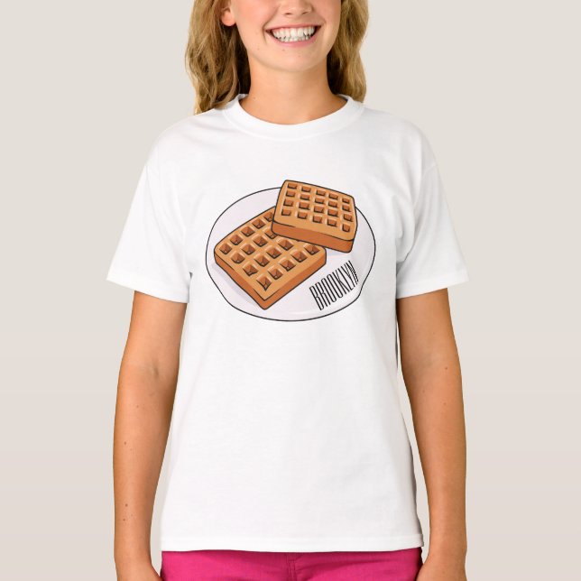 Waffle cartoon illustration  T-Shirt (Front)