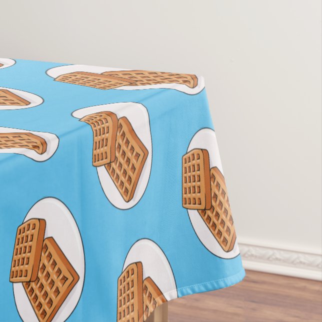 Waffle cartoon illustration  tablecloth (In Situ)
