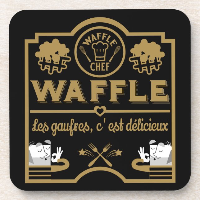 Waffle Chef Coaster (Front)