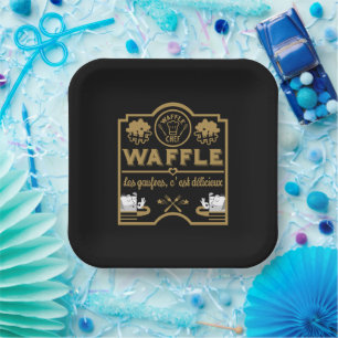 Waffle Chef Paper Plate