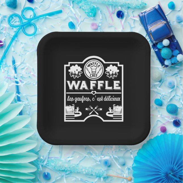 Waffle Chef Paper Plate (Party)