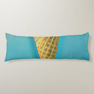 Waffle cone for ice cream lovers body cushion