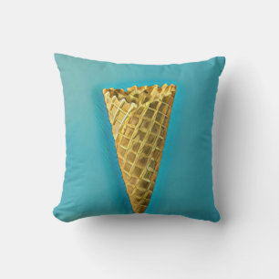 Waffle cone for ice cream lovers cushion