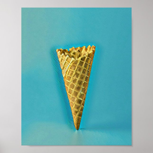 Waffle cone for ice cream lovers poster (Front)
